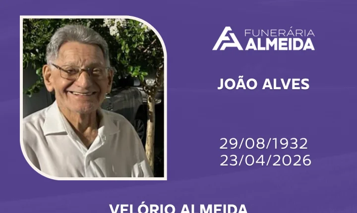 Comunicamos o falecimento do SR. JOÃO ALVES