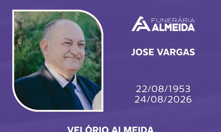 Comunicamos o falecimento do SR. JOSE VARGAS (mais conhecido como ZÉ VARGAS)
