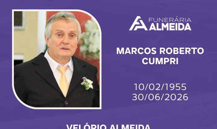 Comunicamos o falecimento do SR. MARCOS ROBERTO CUMPRI (conhecido como MARCÃO DO SINDICATO)
