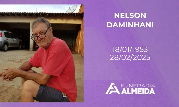Comunicamos o falecimento do SR. NELSON DAMINHANI