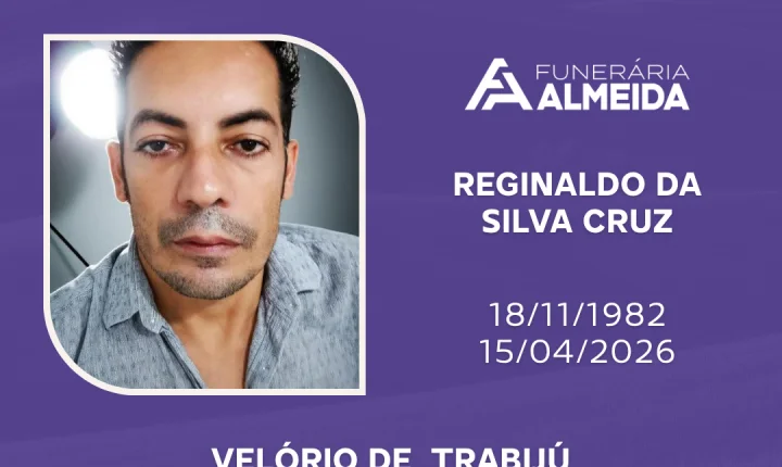 Comunicamos o falecimento do SR. REGINALDO DA SILVA CRUZ mais conhecido como ZOIÃO 