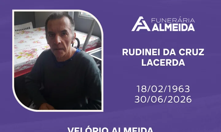 Comunicamos o falecimento do SR. RUDINEI DA CRUZ LACERDA