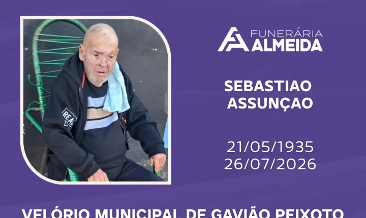 COMUNICAMOS O FALECIMENTO DO SR.SEBASTIÃO ASSUNÇÃO