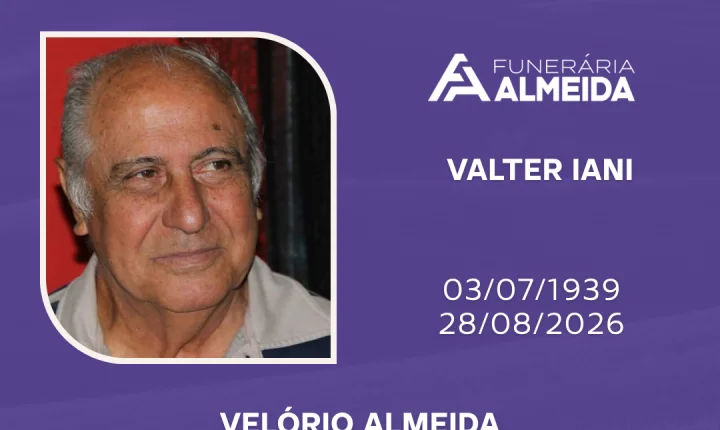 Comunicamos o falecimento do SR. VALTER IANI
