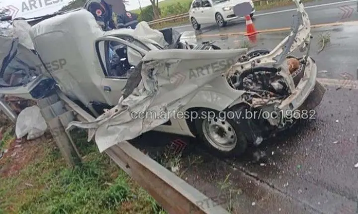 Acidente fatal na SP-323 em Monte Alto ceifa a vida de duas pessoas