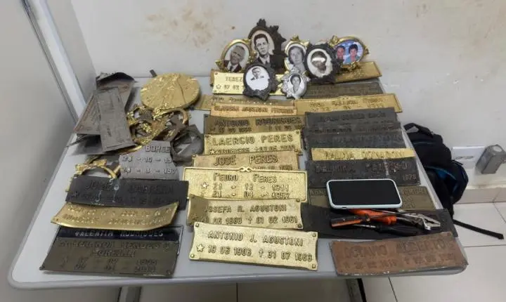 GCM prende dois homens por furto de itens em túmulos do Cemitério São Bento, em Araraquara