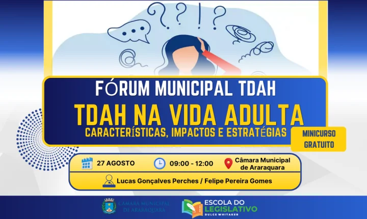 Escola do Legislativo abre inscrições para minicurso sobre TDAH
