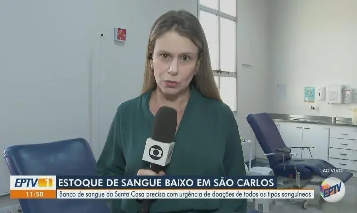 Santa Casa de São Carlos alerta para nível crítico no estoque de sangue