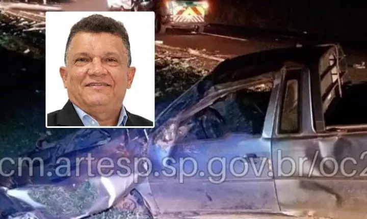 Ex-prefeito Irmão Ailton morre atropelado após capotar veículo na SP-255