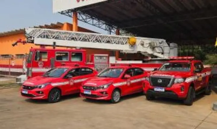 Carro pega fogo em São Carlos após rompimento de fios da rede elétrica