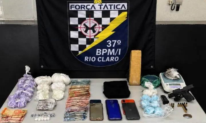 Prisão em Rio Claro captura foragido com drogas e arma