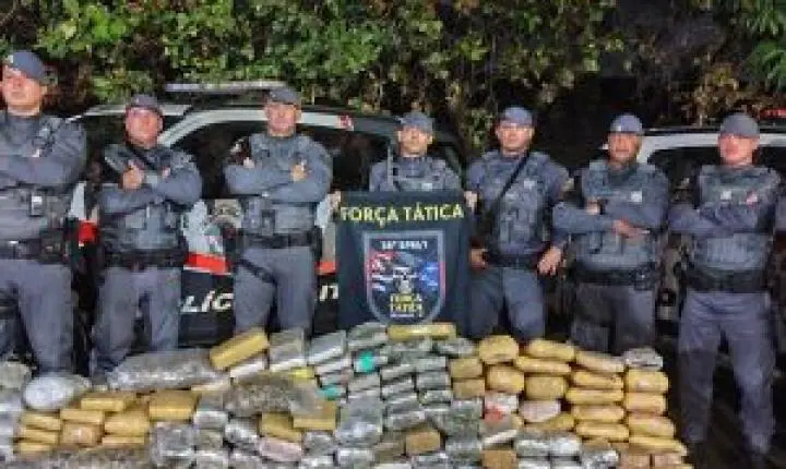 Força tática apreende grande carga de drogas na Vila Prado em São Carlos