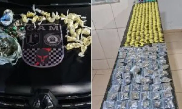 GAM apreende mais de 500 porções de drogas no Cidade Aracy