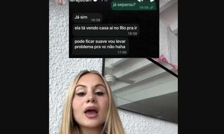 Lara Jucá nega rótulo de amante e expõe conversas com Wesley França