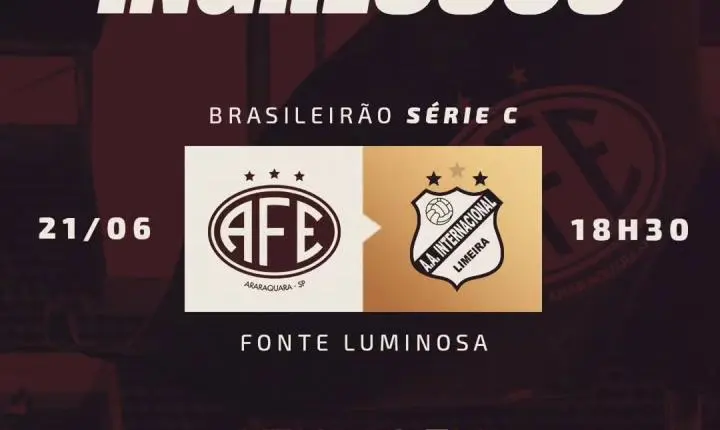 AFE e Inter de Limeira se enfrentam; confira informações sobre ingressos e acesso ao estádio