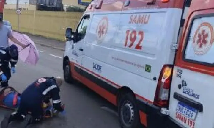 Motociclista ferido em colisão na Avenida Getúlio Vargas, em São Carlos