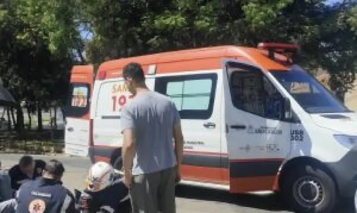 Motociclista se fere em acidente de trânsito na Vila Brasília, em São Carlos