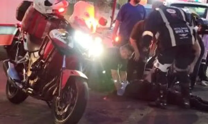 Acidente no Santa Felícia deixa motociclista de 23 anos ferido