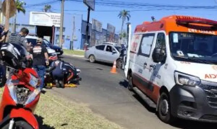 Acidente em São Carlos: Motociclista fica ferido em colisão na Avenida Getúlio Vargas