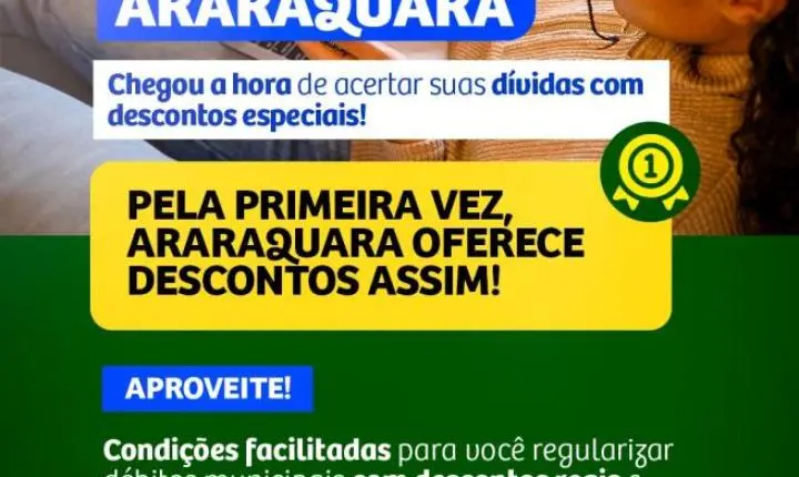 Programa Negocia Araraquara prorroga prazo para quitar débitos municipais