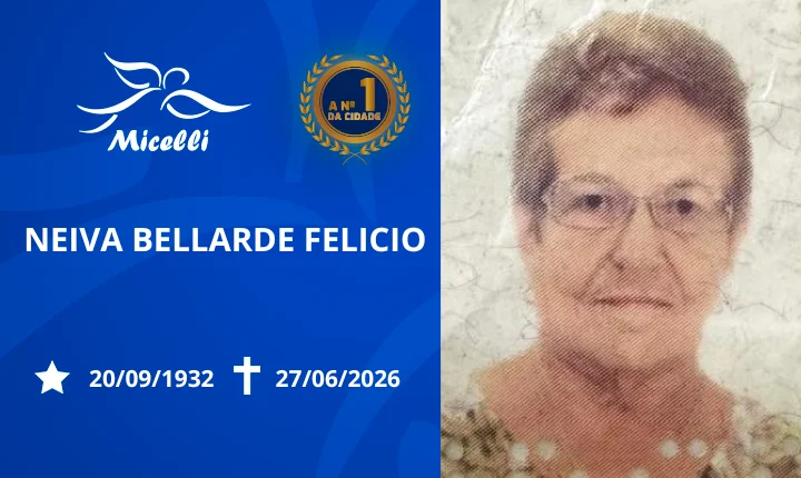 O GRUPO MICELLI COMUNICA O FALECIMENTO DA SRA. NEIVA BELLARDE FELICIO.