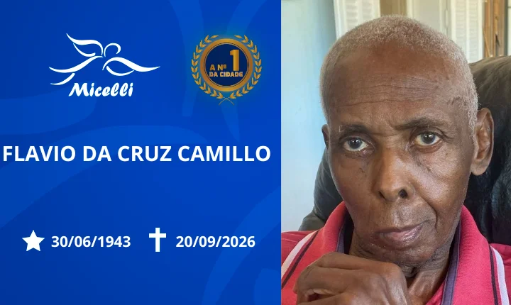 O GRUPO MICELLI COMUNICA O FALECIMENTO DO SR. FLAVIO DA CRUZ CAMILLO.