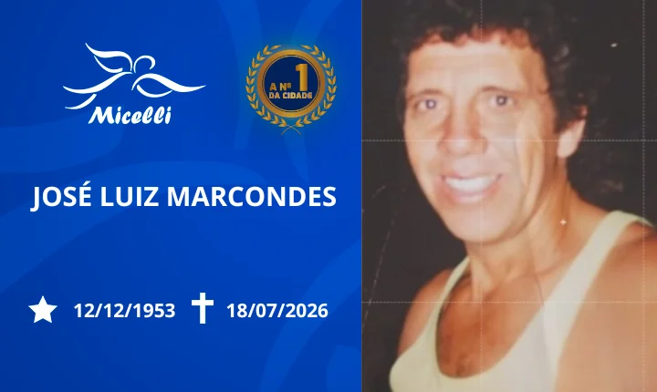O GRUPO MICELLI COMUNICA O FALECIMENTO DO SR. JOSÉ LUIZ MARCONDES.