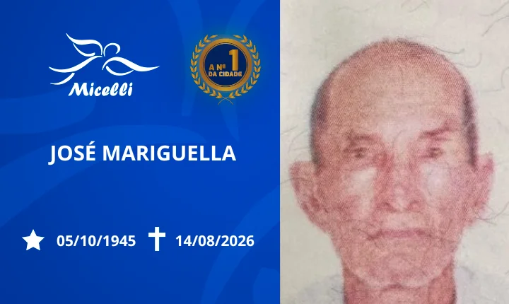 O GRUPO MICELLI COMUNICA O FALECIMENTO DO SR. JOSÉ MARIGUELLA.