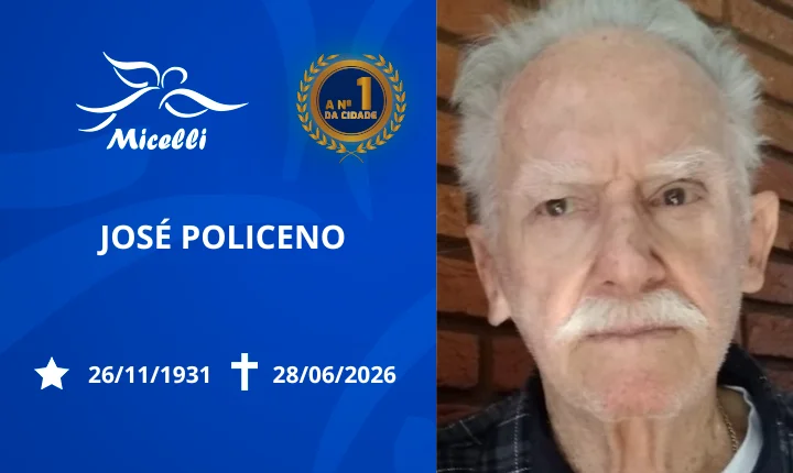 O GRUPO MICELLI COMUNICA O FALECIMENTO DO SR. JOSÉ POLICENO.