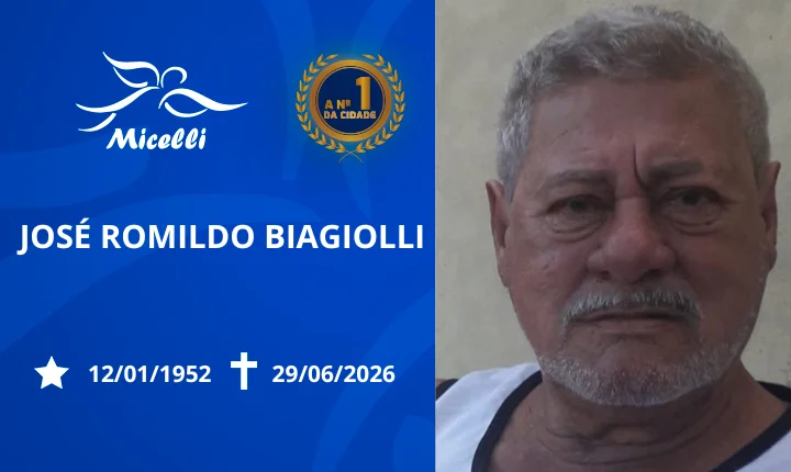 O GRUPO MICELLI COMUNICA O FALECIMENTO DO SR. JOSÉ ROMILDO BIAGIOLLI.