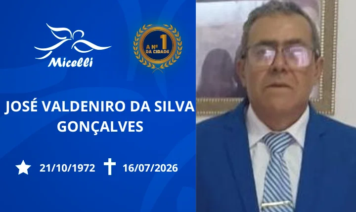 O GRUPO MICELLI COMUNICA O FALECIMENTO DO SR. JOSÉ VALDENIRO DA SILVA GONÇALVES.