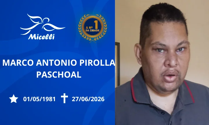 O GRUPO MICELLI COMUNICA O FALECIMENTO DO SR. MARCO ANTONIO PIROLLA PASCHOAL.
