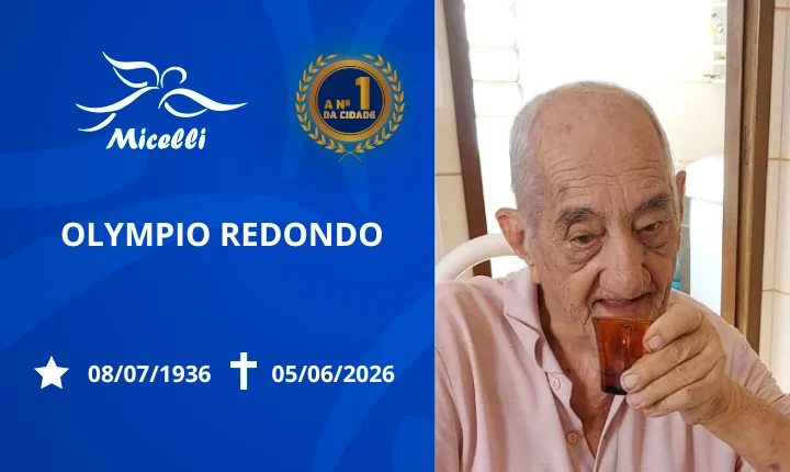 O GRUPO MICELLI COMUNICA O FALECIMENTO DO SR. OLYMPIO REDONDO.