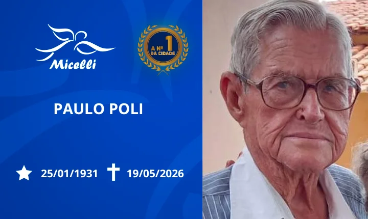 O GRUPO MICELLI COMUNICA O FALECIMENTO DO SR. PAULO POLI.