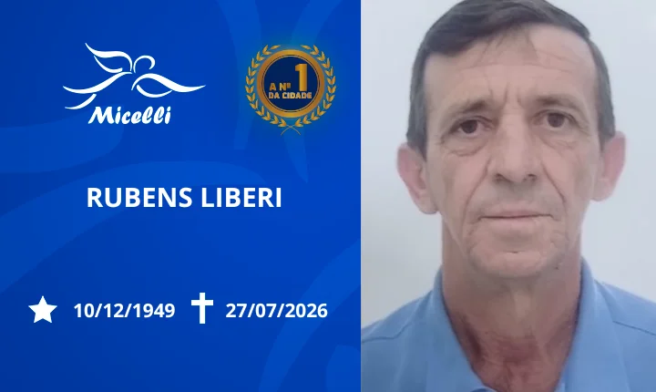 O GRUPO MICELLI COMUNICA O FALECIMENTO DO SR. RUBENS LIBERI.