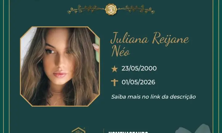 O Grupo Sínsef comunica o falecimento de Juliana Reijane Neo 