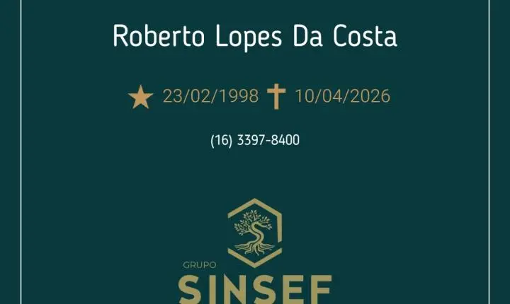 O Grupo Sinsef comunica o falecimento de Roberto Lopes da Costa 