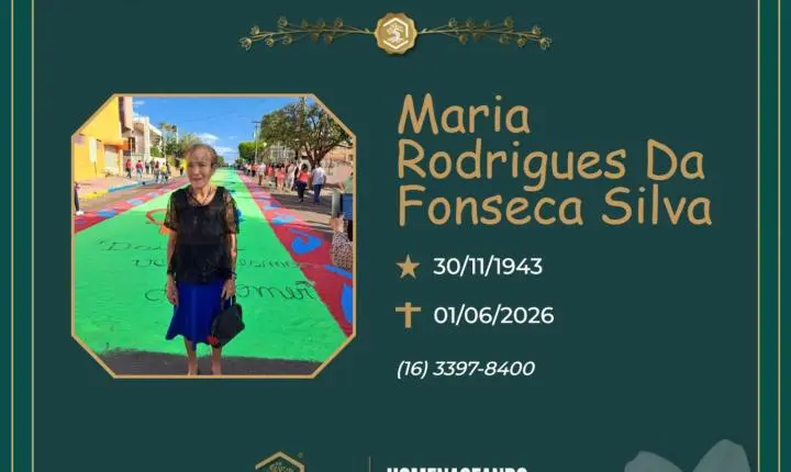 O Grupo Sinsef se despede da Maria Rodrigues da Fonseca Silva