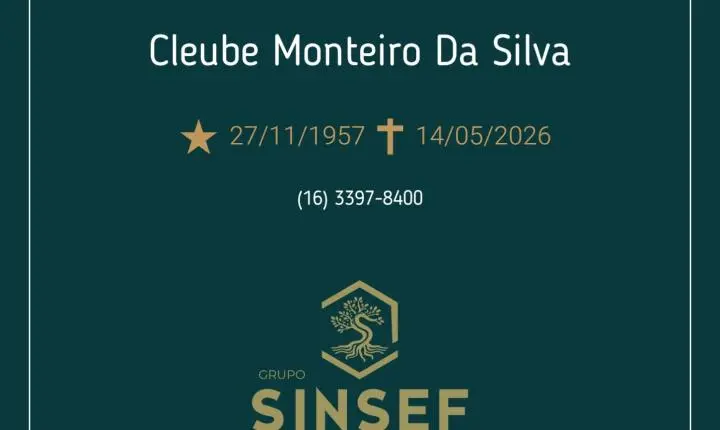 O Grupo Sinsef se despede da Sra. Cleube Monteiro da Silva 