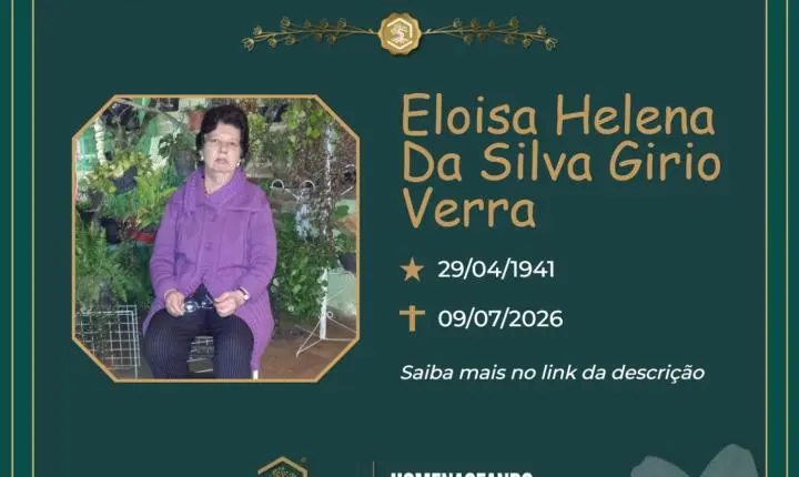 O Grupo Sinsef se despede da Sra. Eloisa Helena da Silva Girio