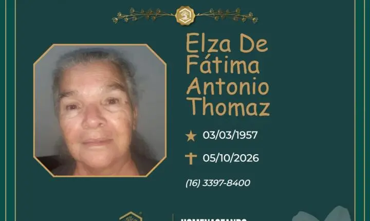 O Grupo Sinsef se despede da Sra. Elza de Fatima Antônio Thomaz