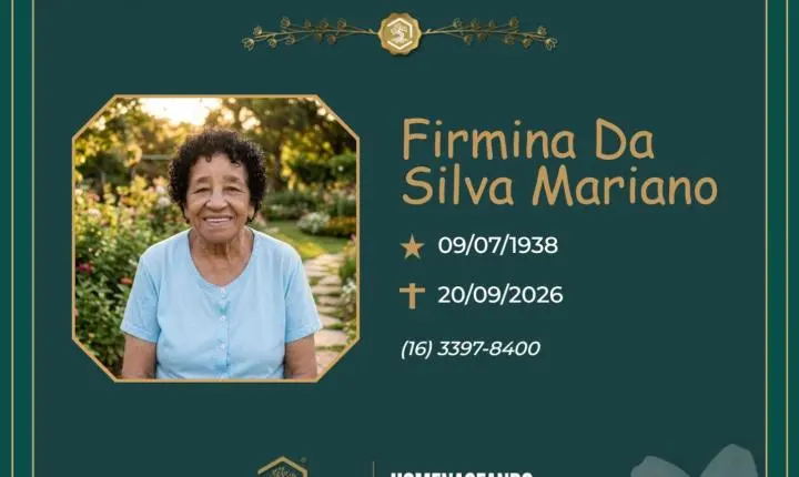 O Grupo Sinsef se despede da Sra. Firmina da Silva Mariano