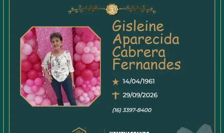 O Grupo Sinsef se despede da Sra. Gisleine Aparecida Cabrera Fernandes