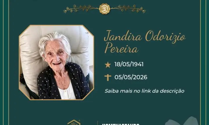 O Grupo Sinsef se despede da Sra. Jandira Odorizio Pereira 