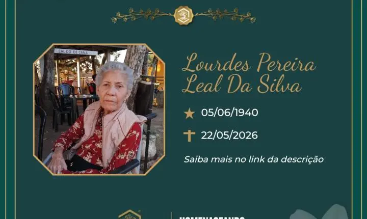 O Grupo Sinsef se despede da Sra. Lourdes Pereira Leal da Silva 