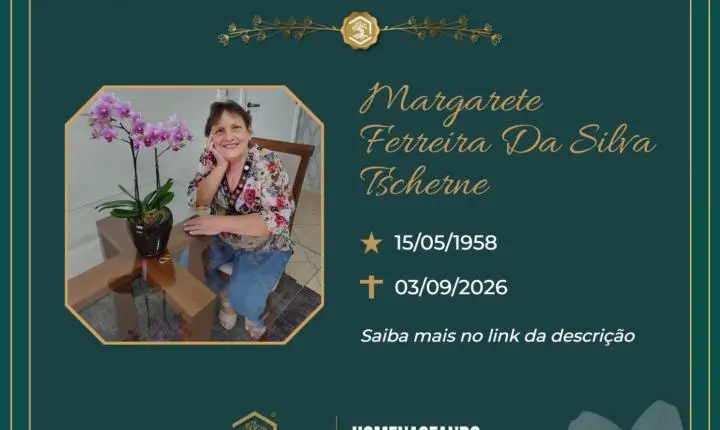 O Grupo Sinsef se despede da Sra. Margarete Ferreira da Silva Tscherne