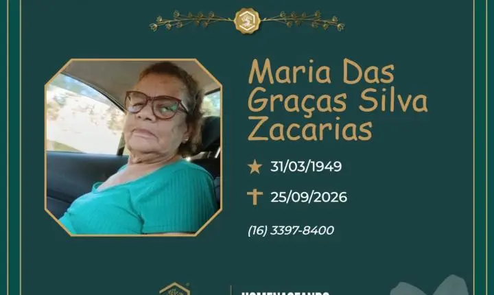 O Grupo Sinsef se despede da Sra. Maria das Graças Silva Zacarias