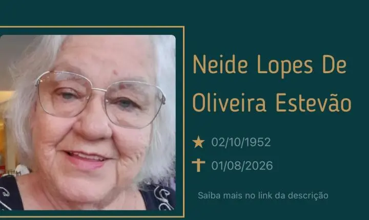 O Grupo Sinsef se despede da Sra. Neide Lopes de Oliveira Estevão 