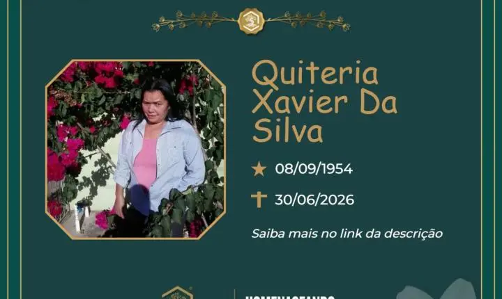 O grupo Sinsef se despede da Sra. Quitéria Xavier da Silva