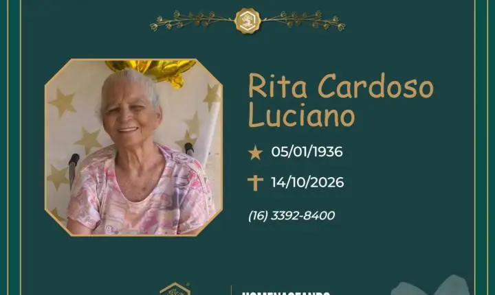 O Grupo Sinsef se despede da Sra. Rita Cardoso Luciano